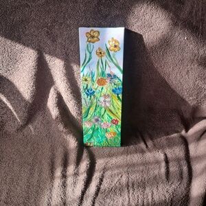 Hand Painted Canvas Oil Paint Flowers Meadow Grassy Small Canvas